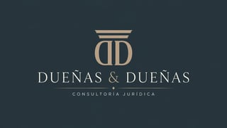 Dueñas & Dueñas law firm logo with column symbol and legal consultation text